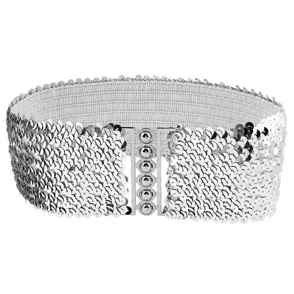 Accessories - Silver Sequin Belt